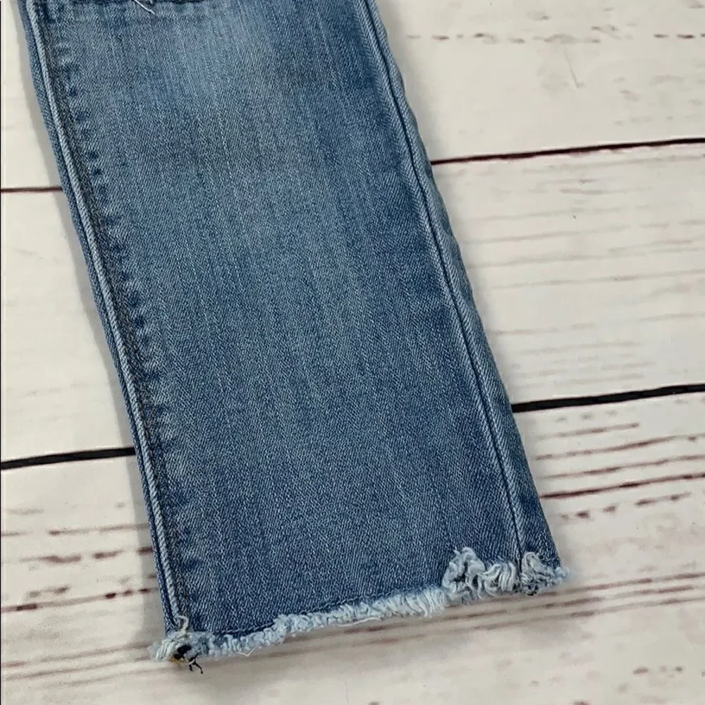 Hudson Frayed Patch Skinny Jeans